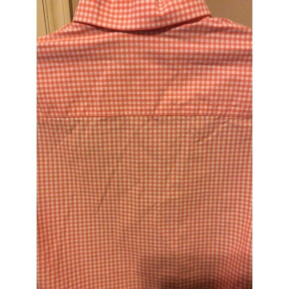 Fish Hippie Tailored Fit Long Sleeve Button Shirt Mens Small S Pink Gingham - Picture 11 of 12